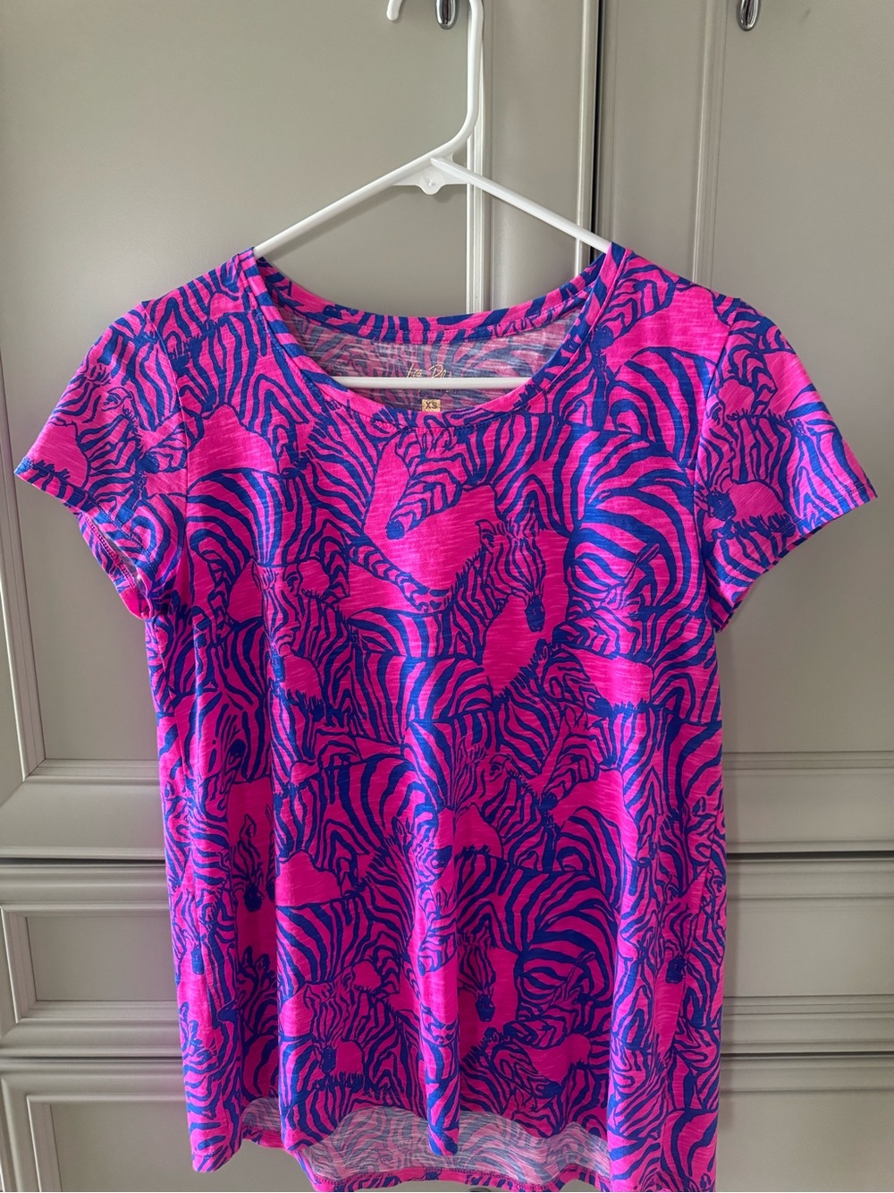 Lilly Pulitzer wild nights Zebra-Print Short Sleeve Tee